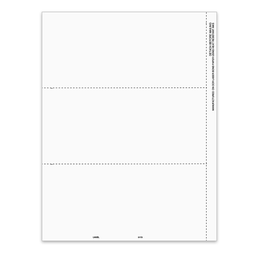 [5173] 3-Up Blank 1099-MISC Tax Form with Employee Instructions and 1/2&quot; Side Perf (5173)