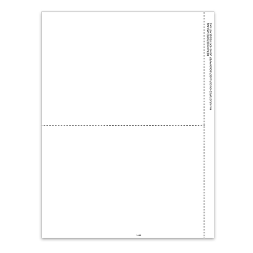 [5144] 2-Up Blank 1099 Tax Form With 1/2" Side Perf (5144)