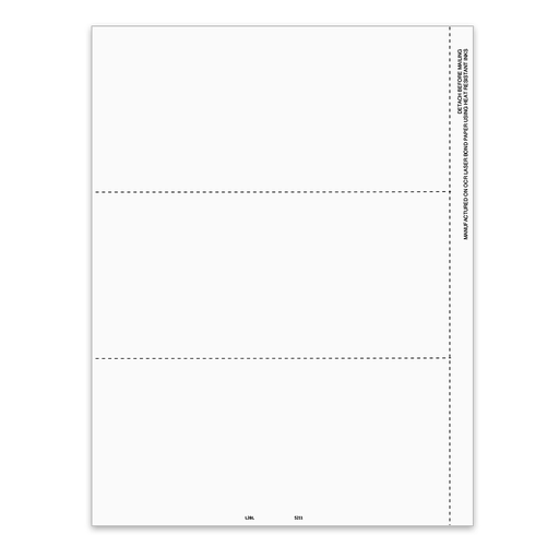 [5211] 3-Up Blank W-2 Tax Form - Employee Instructions (5211)