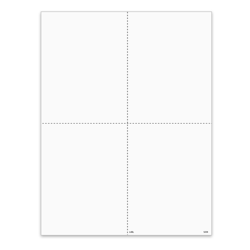 [5209] 4-Up Blank W-2 Tax Form with Employee Instructions- Ver 1 - Quadrants  (5209)