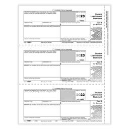 [5186] Tax Form 1098-E - Copy B Borrower (5186)