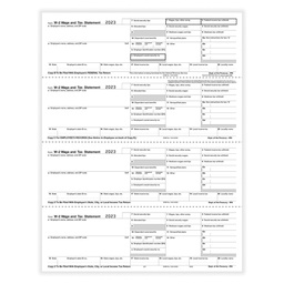 [5206] Tax Form W-2 - Employee Copies - Condensed - 4up (5206)