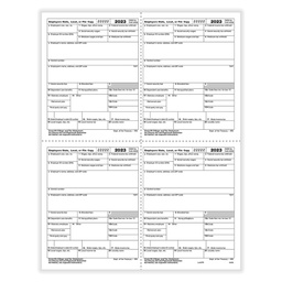 [5405] Tax Form W-2 - Employer Copies - Condensed - 4up Version 1 (5405)