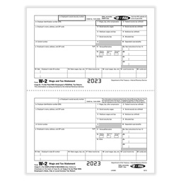 [5212] Tax Form W-2 - Federal IRS and Record - Condensed - 2up (5212)