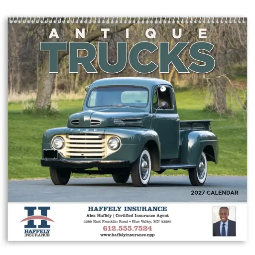 Antique Trucks Wall Calendar