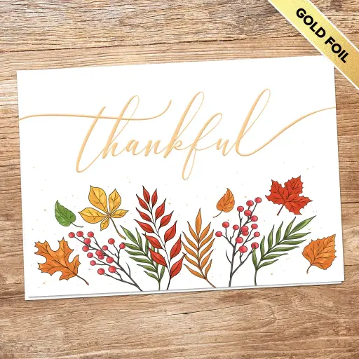Thankful Thanksgiving Holiday Card