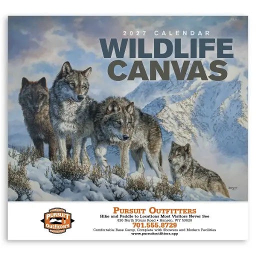 Wildlife Canvas Wall Calendar